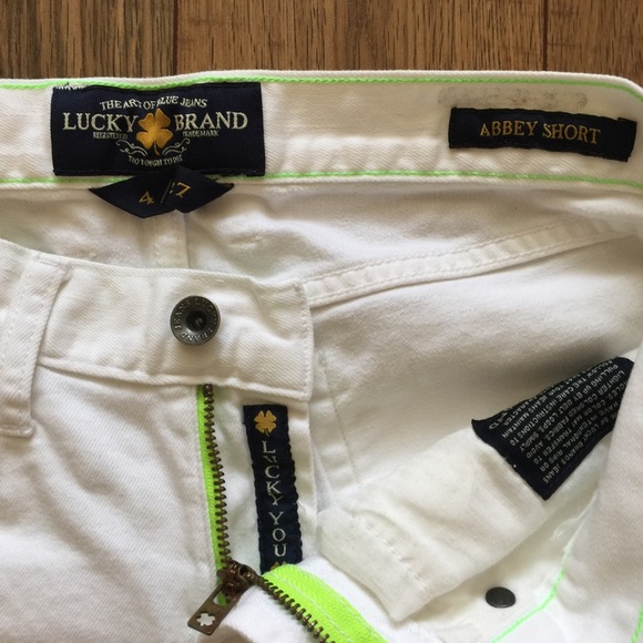 Lucky Brand Pants - Lucky Brand Abbey White Denim Shorts